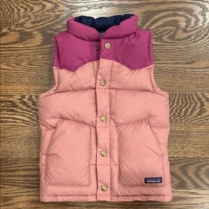 Patagonia Kids' Two-Tone Pink Puffer Vest